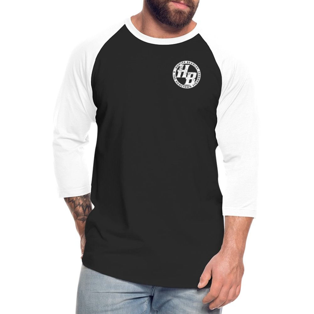 HB Original Baseball 3/4 T-Shirt | White Logo - black/white