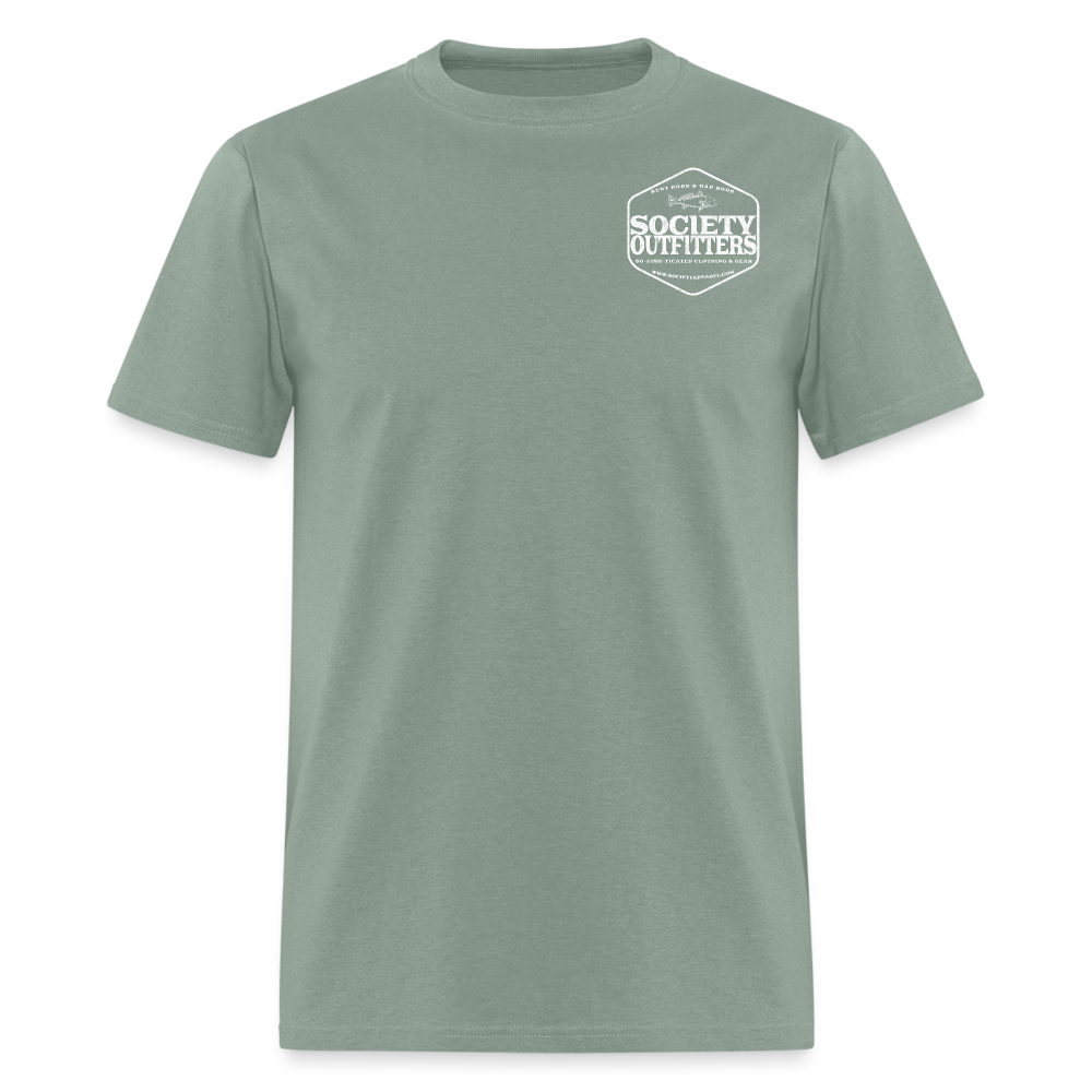 society outfitters • so-fish-ticated - white (100% cotton) - sage