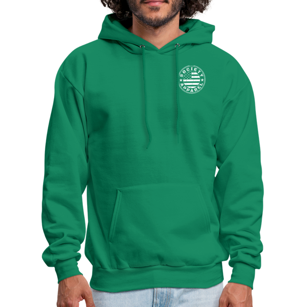 society essentials • branded cotton-poly hoodie - kelly green