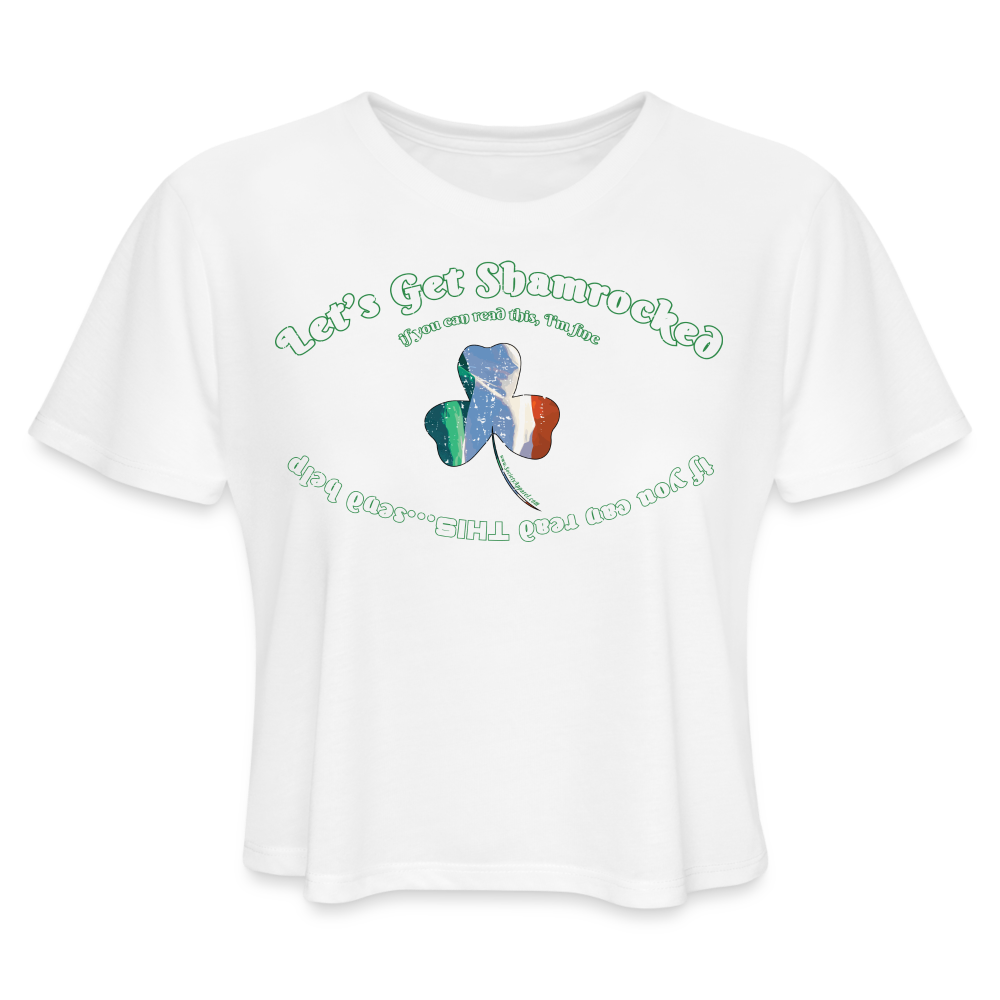 st patty's day • shamrocked crop - white