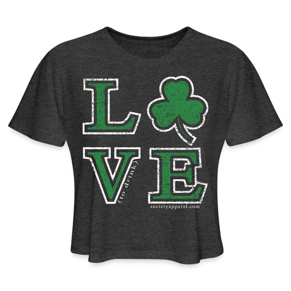 st patty's day • LOVE crop - deep heather