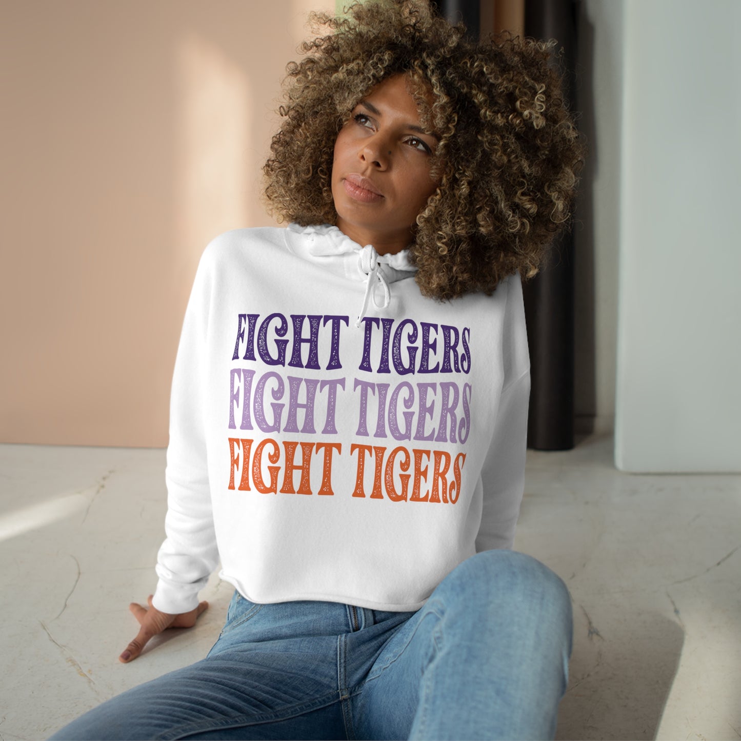 clemson • fight tigers crop hoodie