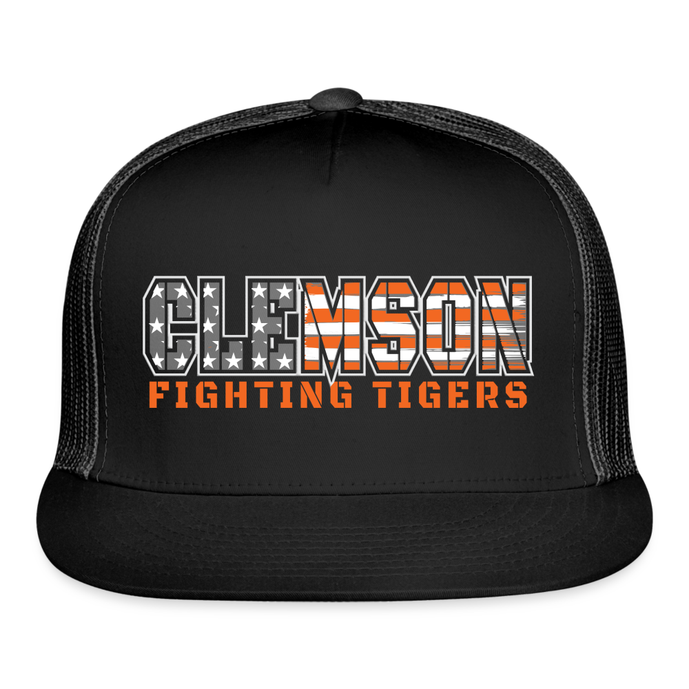 clemson • fighting tigers flat bill - black/black