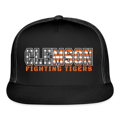 clemson • fighting tigers flat bill - black/black
