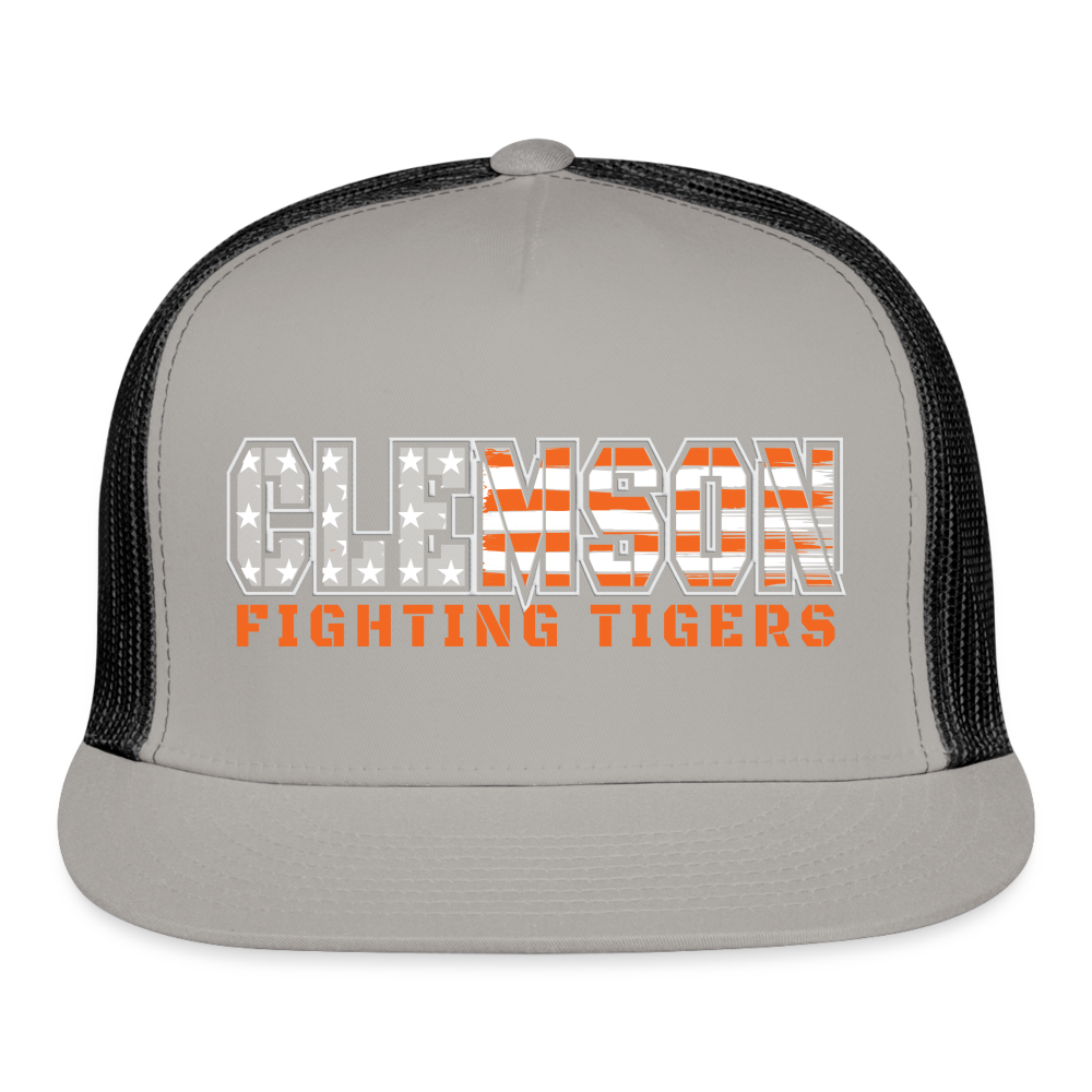 clemson • fighting tigers flat bill - gray/black