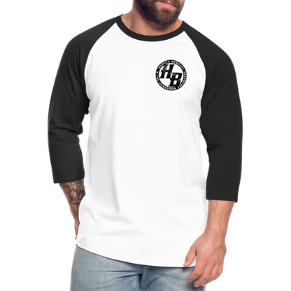 HB Original 3/4 Baseball T-Shirt | Black Logo - white/black
