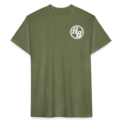 HB Original T-Shirt | White Logo - heather military green