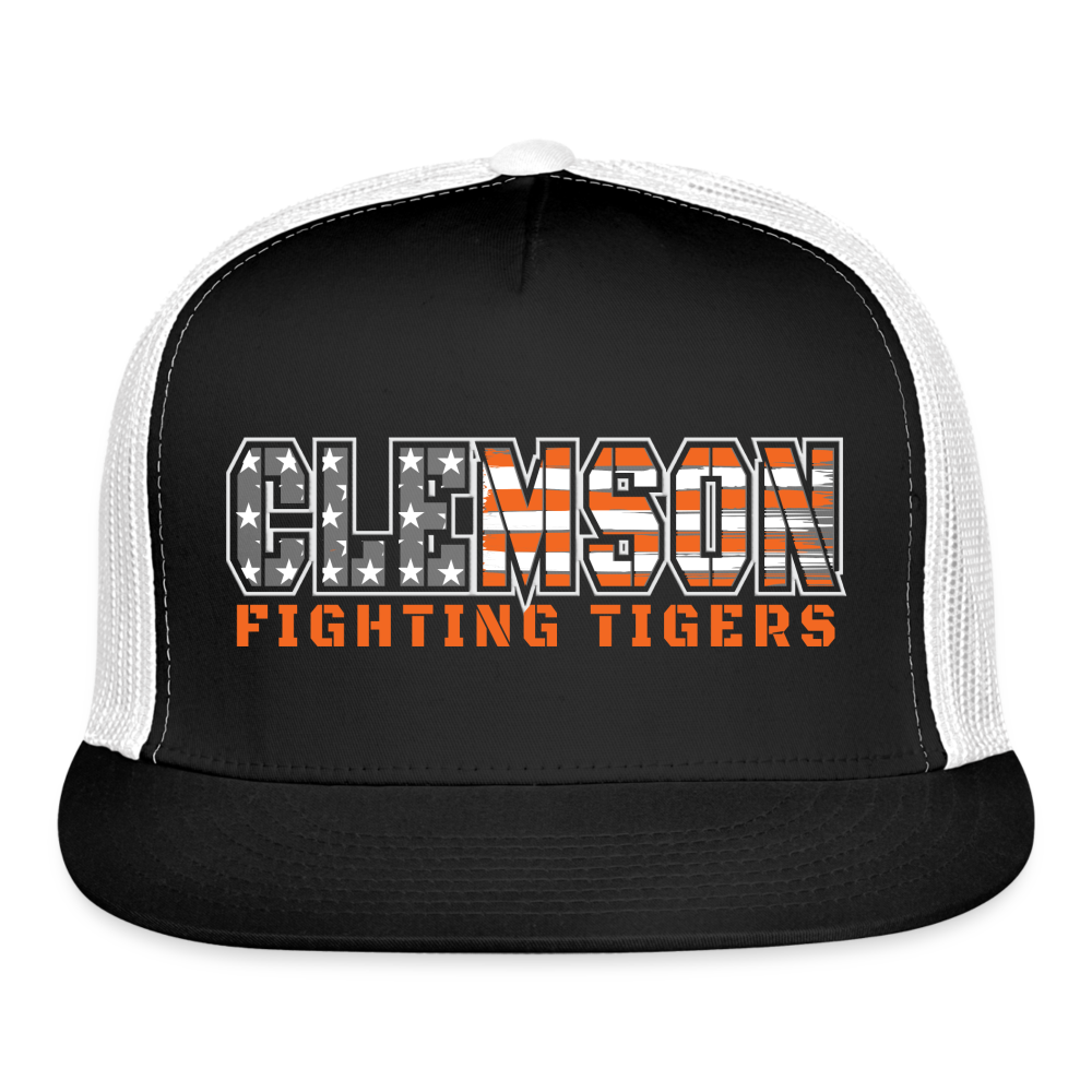 clemson • fighting tigers flat bill - black/white