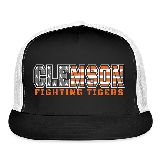 clemson • fighting tigers flat bill - black/white