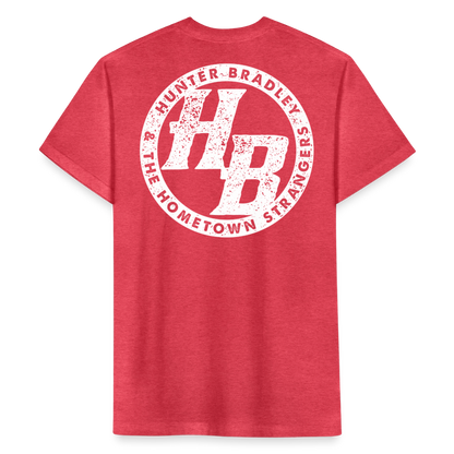HB Original T-Shirt | White Logo - heather red