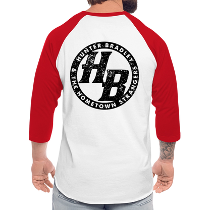 HB Original 3/4 Baseball T-Shirt | Black Logo - white/red