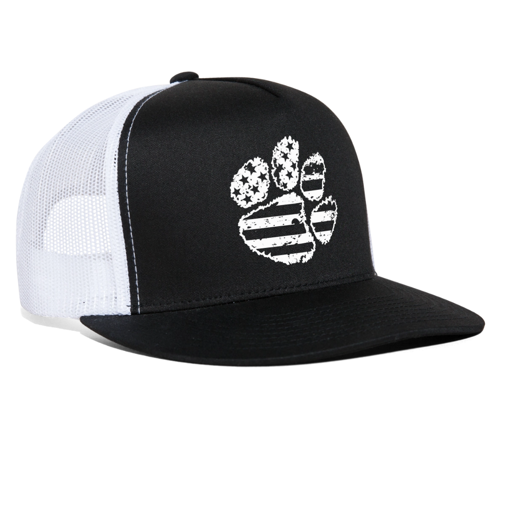 American Paw Flatbill Snapback - black/white