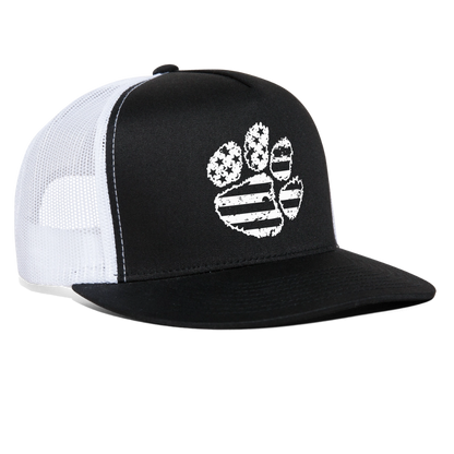 American Paw Flatbill Snapback - black/white