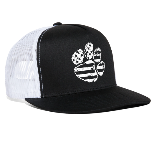 American Paw Flatbill Snapback - black/white