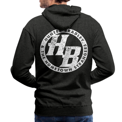 HB Original Hoodie | White Logo - charcoal grey