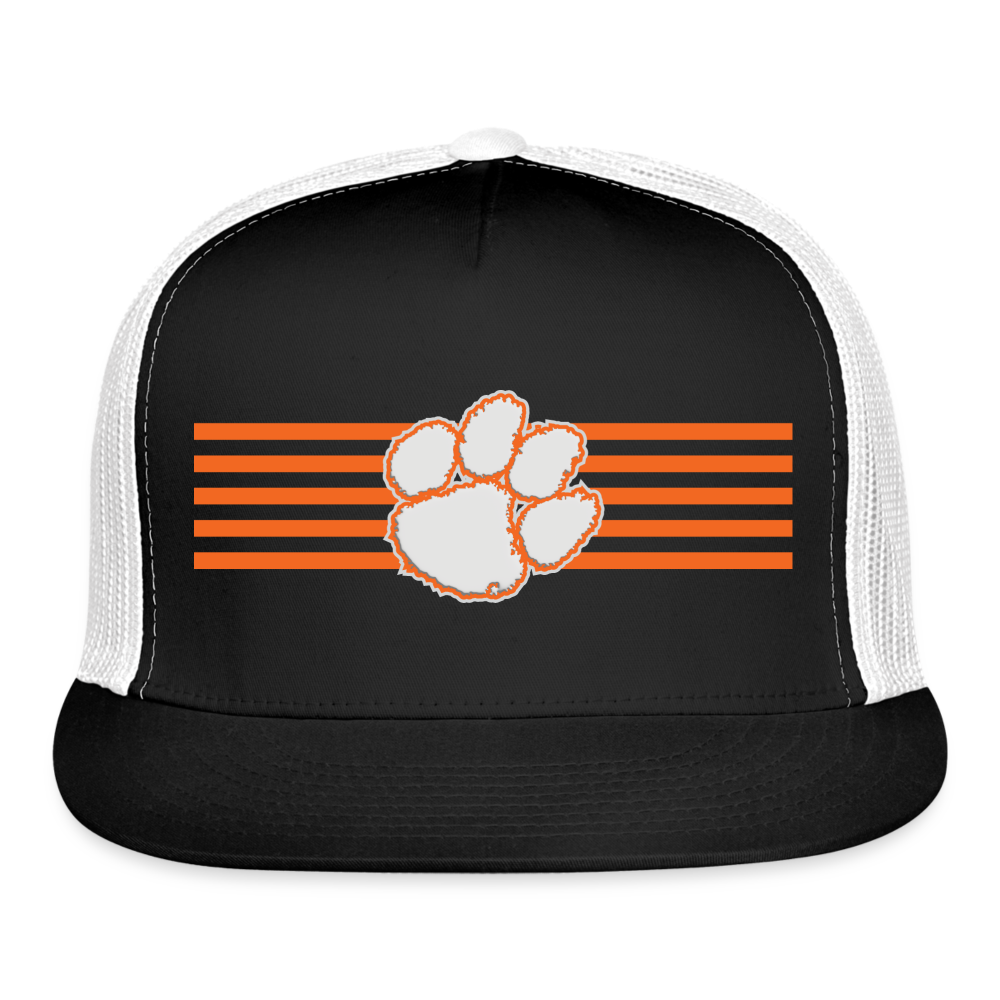 clemson • stripes flat bill - black/white