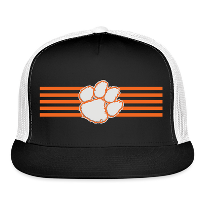 clemson • stripes flat bill - black/white