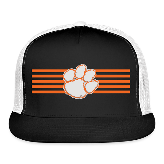 clemson • stripes flat bill - black/white