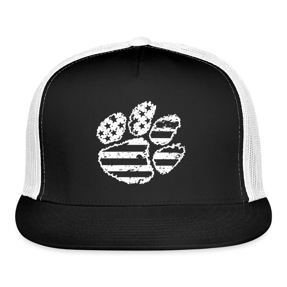 American Paw Flatbill Snapback - black/white