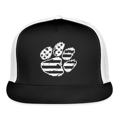American Paw Flatbill Snapback - black/white