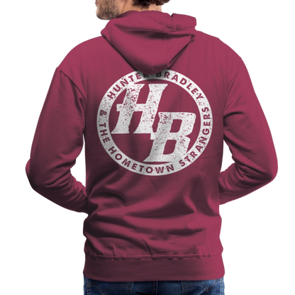 HB Original Hoodie | White Logo - burgundy