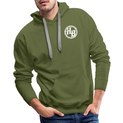 HB Original Hoodie | White Logo - olive green
