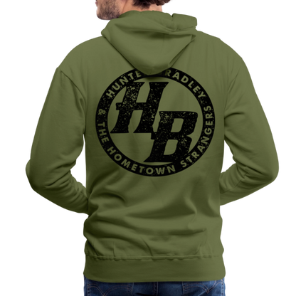 HB Original Hoodie | Black Logo - olive green