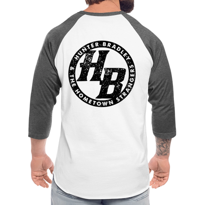 HB Original 3/4 Baseball T-Shirt | Black Logo - white/charcoal