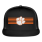 clemson • stripes flat bill - black/black