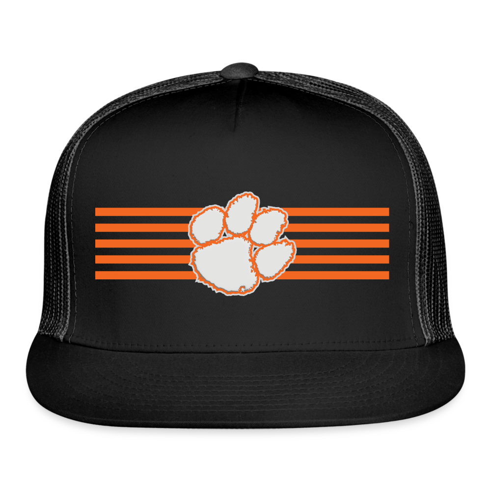 clemson • stripes flat bill - black/black