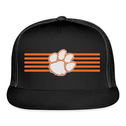 clemson • stripes flat bill - black/black