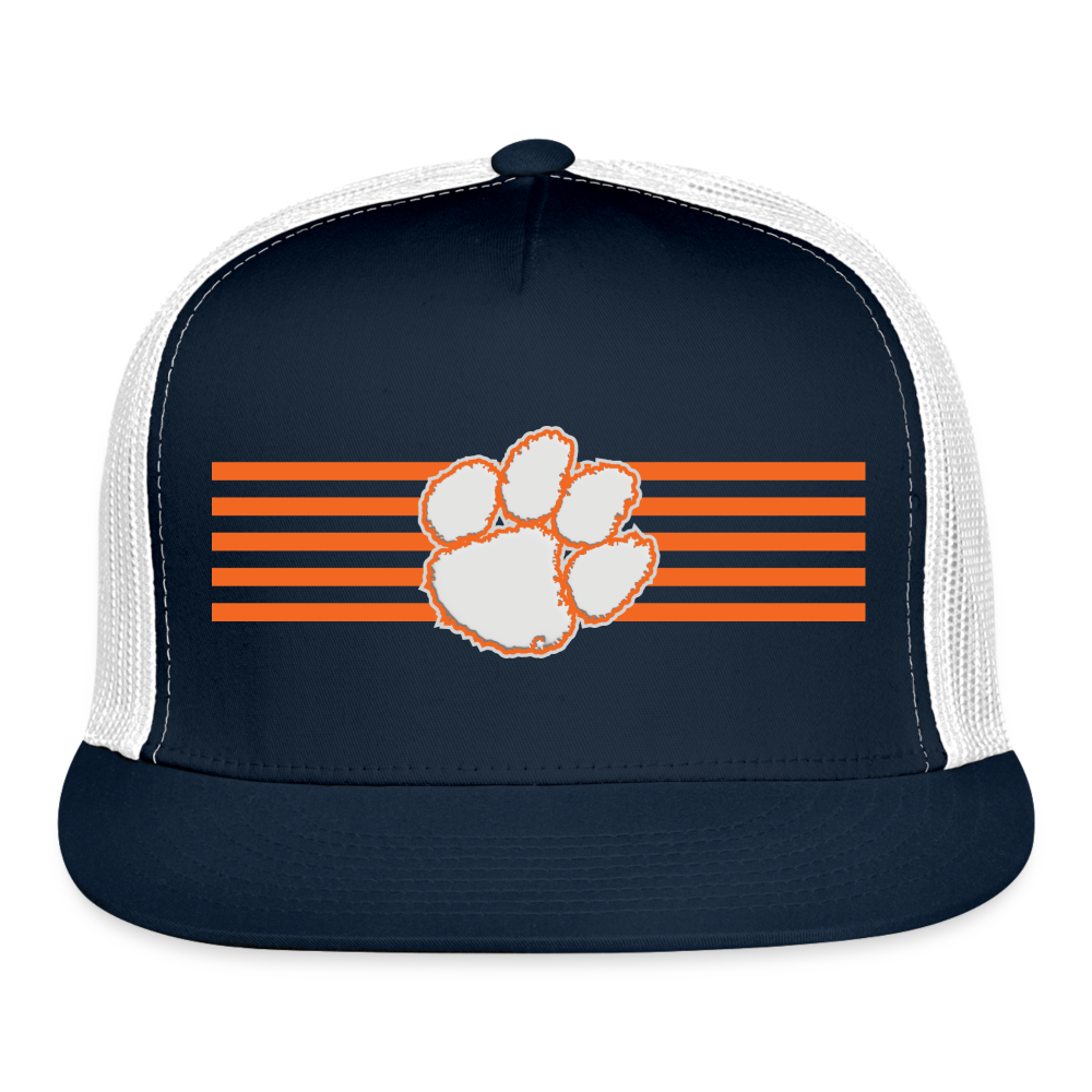 clemson • stripes flat bill - navy/white