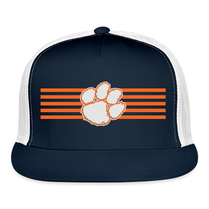 clemson • stripes flat bill - navy/white