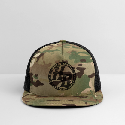 HB Original Flat Bill Trucker | Black Logo - MultiCam\black