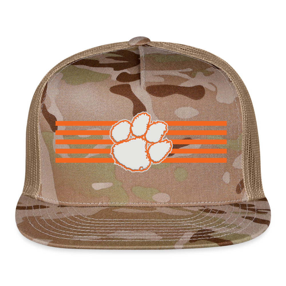 clemson • stripes flat bill - MultiCam\tan