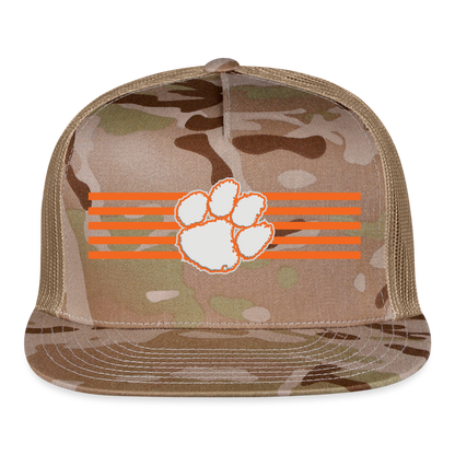 clemson • stripes flat bill - MultiCam\tan