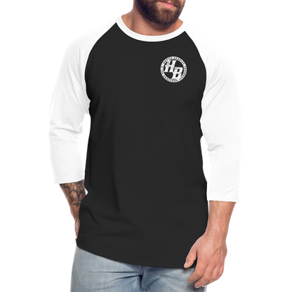 HB Original Baseball 3/4 T-Shirt | White Logo - black/white