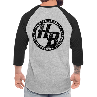 HB Original 3/4 Baseball T-Shirt | Black Logo - heather gray/black