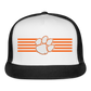 clemson • stripes flat bill - white/black