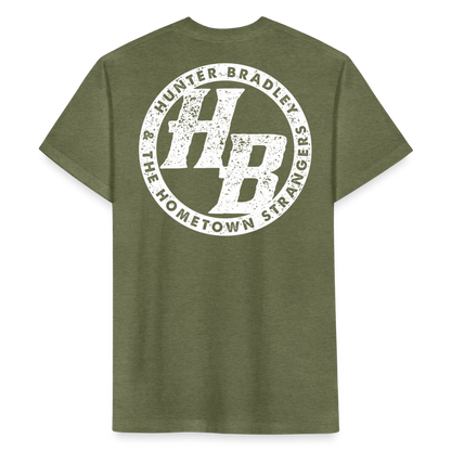 HB Original T-Shirt | White Logo - heather military green