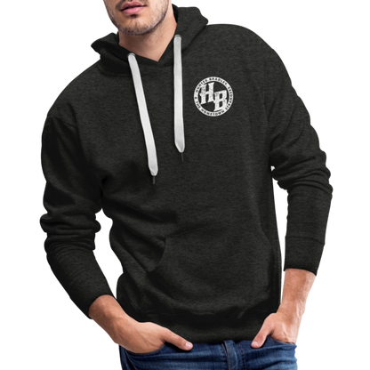 HB Original Hoodie | White Logo - charcoal grey