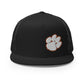 yupoong flatbill trucker hat (white paw - left)