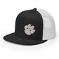 yupoong flatbill trucker hat (white paw - left)