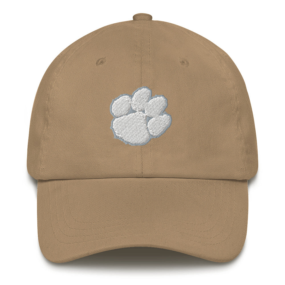 yupoong dad hat (white paw - center)