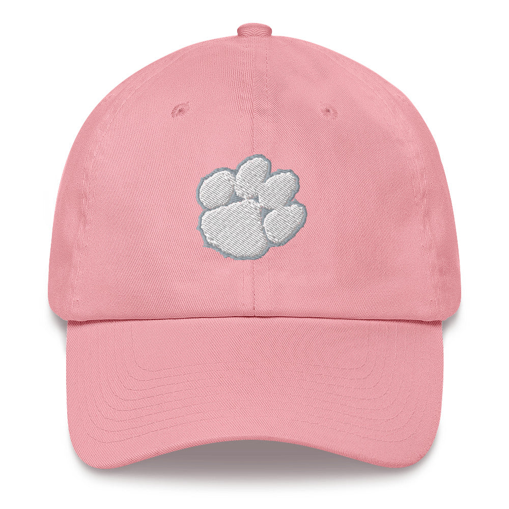 yupoong dad hat (white paw - center)