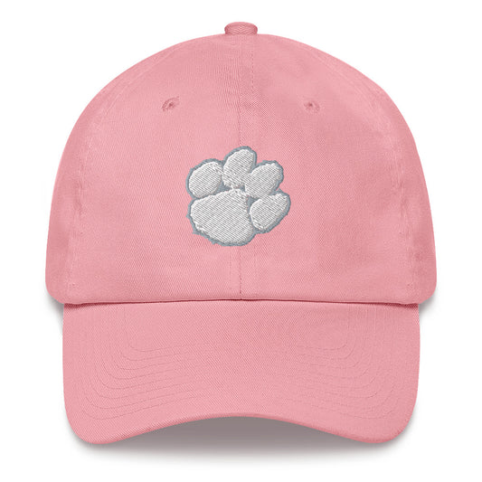 yupoong dad hat (white paw - center)