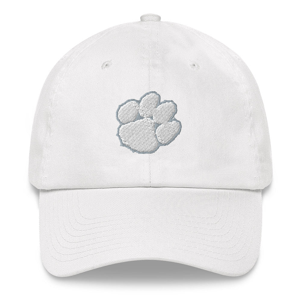 yupoong dad hat (white paw - center)