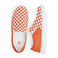 men’s slip-on canvas shoes • orange checkers
