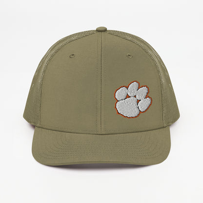 richardson 112 trucker hat (white paw - left)