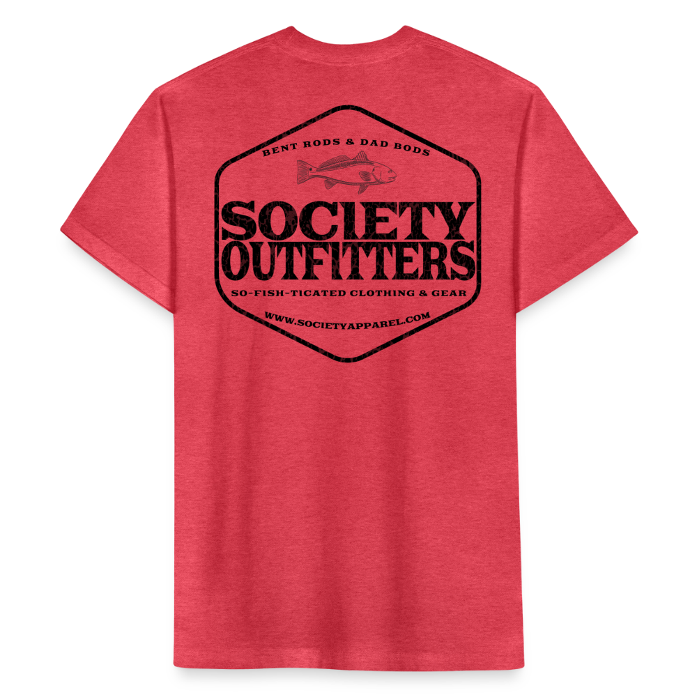 society outfitters • bent rods & dad bods (black) - heather red